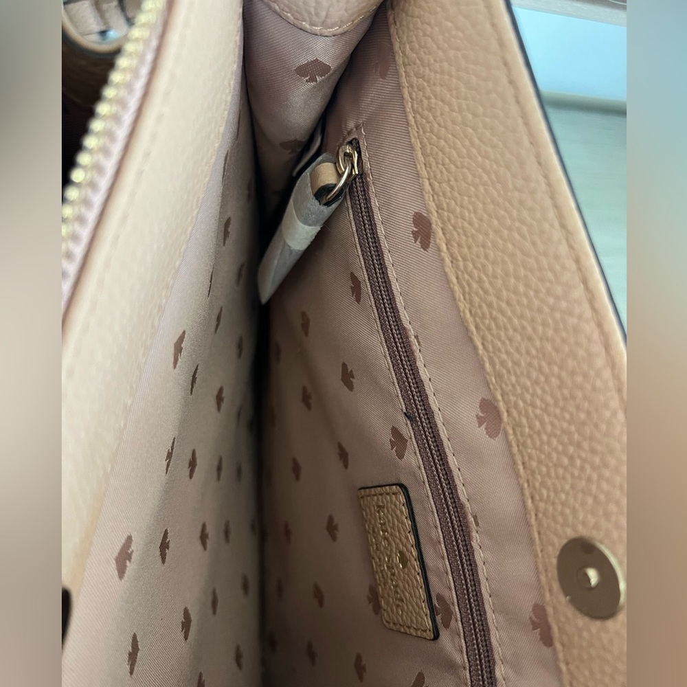 NEW Kate Spade Lise Mulberry Street Leather Crossbody Bag in Light Fawn (Beige) - Picture 3 of 7